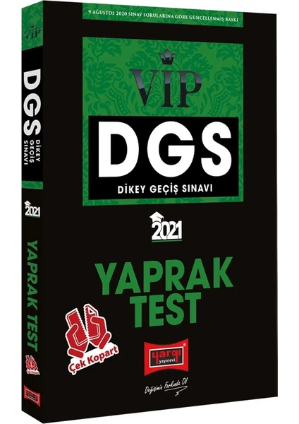 Yargı Yayınevi DGS 2021 VIP Çek Kopart Yaprak Test