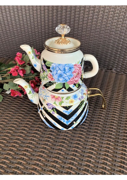 3010BG Vintage Emaye Çaydanlık