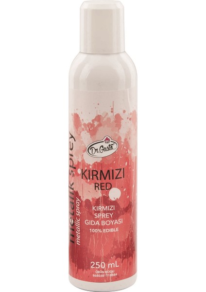 Sprey Gıda Boyası Kırmızı 250 ml