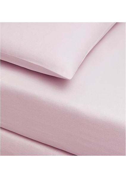 Çarşaf Seti Pamuklu Lastikli 100X200 Tek Kişilik Açık Pembe