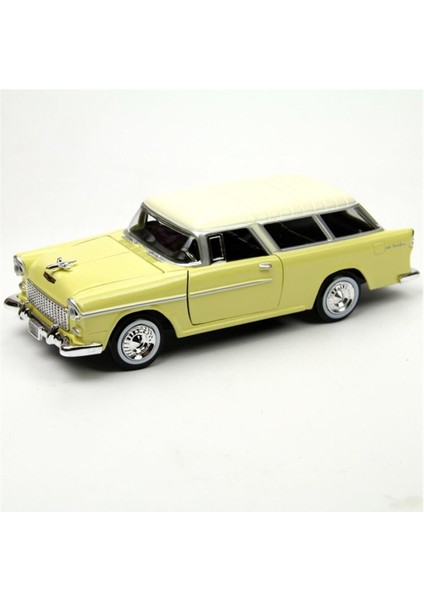 1:24 1955 Chevy Bel Air Nomad Diecast Model Araba Krem