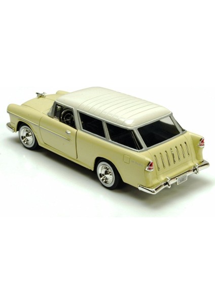 1:24 1955 Chevy Bel Air Nomad Diecast Model Araba Krem modelleri