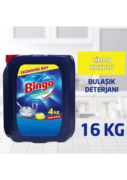 Bulaşık Sıvısı 4 kg Limon 4'lü