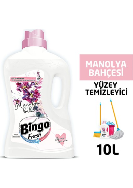 Fresh Yüzey Temizleyici 2,5 lt Manolya Ekonomi Paketi 4'lü