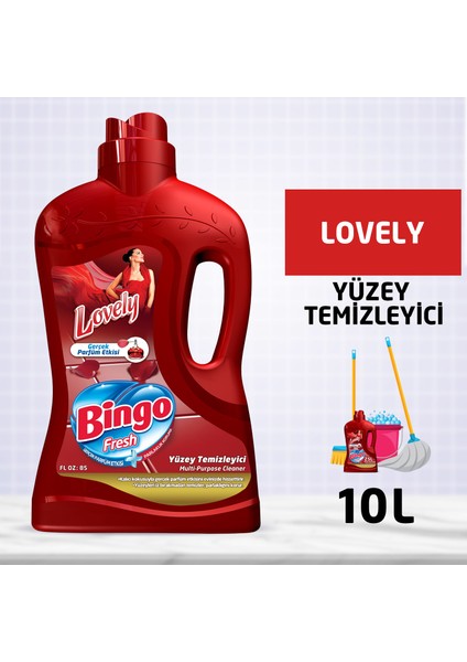 Fresh Yüzey Temizleyici 2,5 lt Lovely Ekonomi Paketi 4'lü