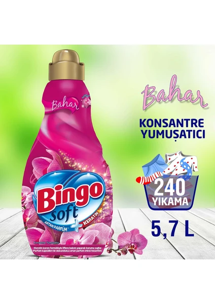 Soft Konsantre Çamaşır Yumuşatıcısı Bahar 1440 ml Ekonomi Paketi 4'lü