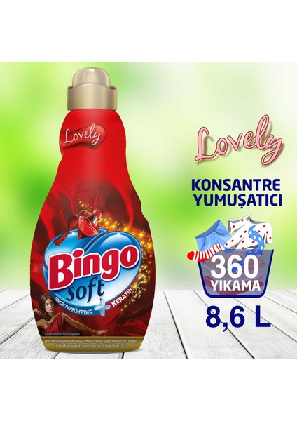 Soft Konsantre Çamaşır Yumuşatıcısı Lovely 1440 ml Ekonomi Paketi 6'lı