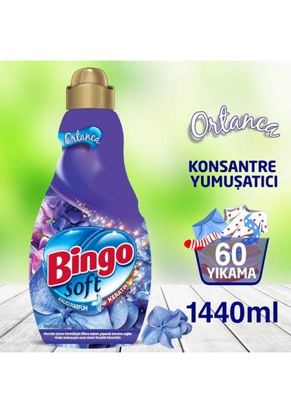 Soft Konsantre Çamaşır Yumuşatıcısı Ortanca 1440 ml