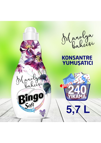 Soft Konsantre Çamaşır Yumuşatıcısı Manolya 1440 ml Ekonomi Paketi 4'lü