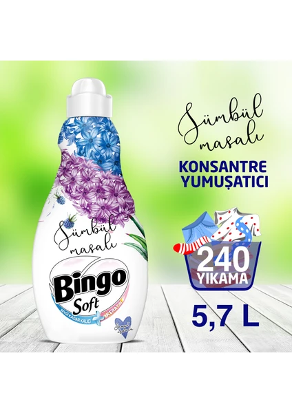 Soft Konsantre Çamaşır Yumuşatıcısı Sümbül Masalı 1440 ml Ekonomi Paketi 4'lü