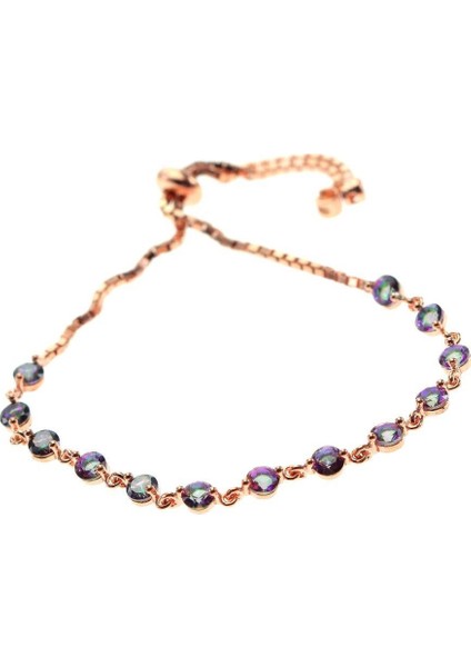 Mistik Topaz Taşlı Asansörlü Bileklik