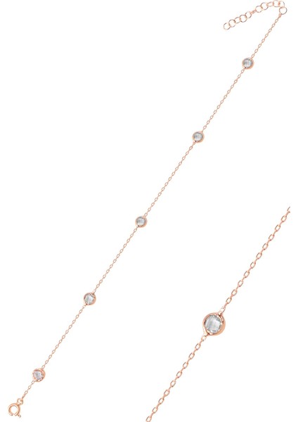 Gümüş Sıra Taşlı Bileklik