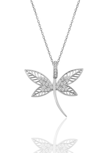 Gümüş Pırlanta Modeli Yusufçuk Kolye