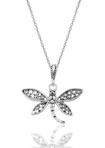 Gümüş Oksitli Yusufçuk Modeli Kolye