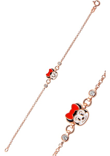 Gümüş Mineli Zirkon Taşlı Minie Modeli Bileklik