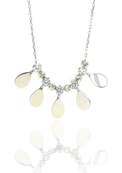 Gümüş Damla ve Dorica Toplu Kolye