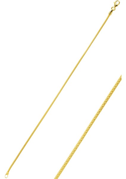 Gümüş Altın Yaldızlı Zincir