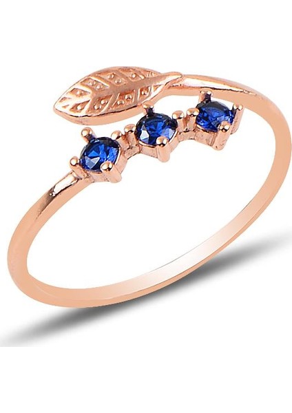 Gümüş Ayarlamalı Yaprak Modeli Yüzük