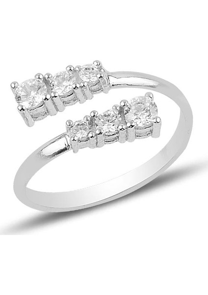 Gümüş Ayarlamalı Pırlanta Modeli Yüzük