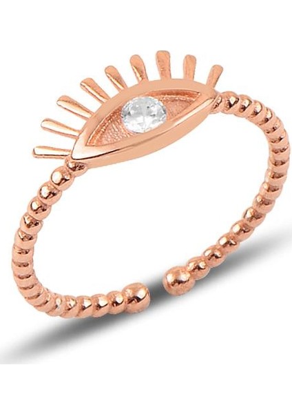 Gümüş Ayarlamalı Kirpik Modeli Yüzük