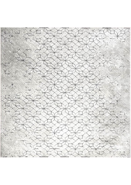 Dekoratif Özel Tasarım Pamuklu Dokuma Taban Yumuşak Dokulu Halı Gri - Bej 80 x 120 cm fırsatları
