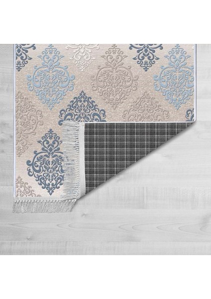 Dekoratif Özel Tasarım Pamuklu Dokuma Taban Yumuşak Dokulu Halı Gri 80 x 120 cm fiyatları