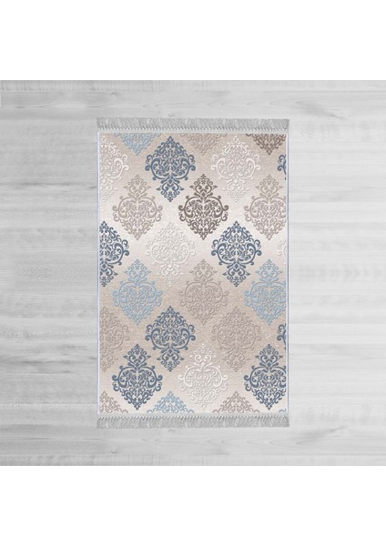 Dekoratif Özel Tasarım Pamuklu Dokuma Taban Yumuşak Dokulu Halı Gri 80 x 120 cm modelleri