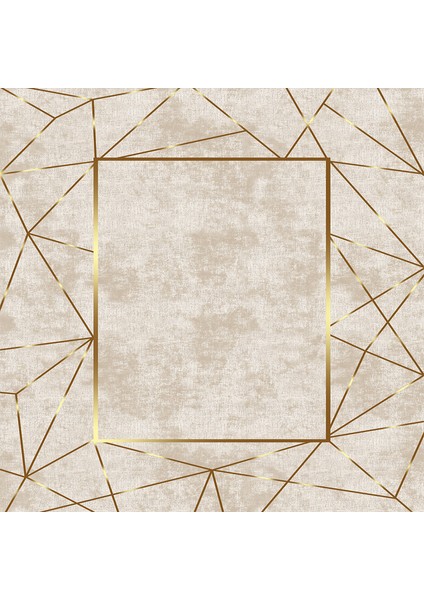 Dekoratif Özel Tasarım Pamuklu Dokuma Taban Yumuşak Dokulu Halı Krem - Gold 80 x 120 cm fırsatları