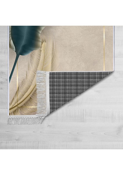 Dekoratif Özel Tasarım Pamuklu Dokuma Taban Yumuşak Dokulu Halı Krem 80 x 120 cm fiyatları