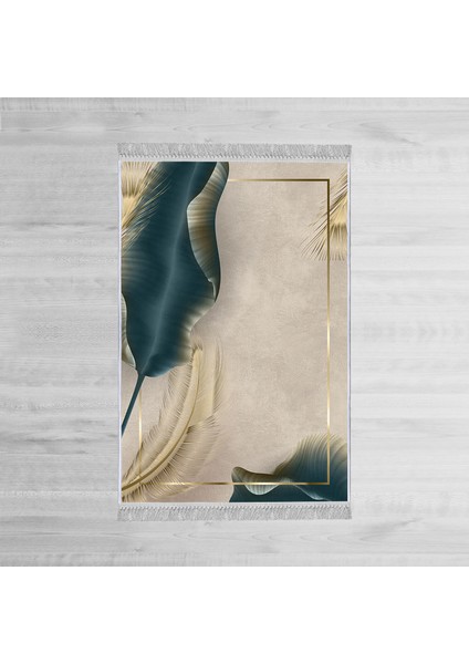 Dekoratif Özel Tasarım Pamuklu Dokuma Taban Yumuşak Dokulu Halı Krem 80 x 120 cm modelleri