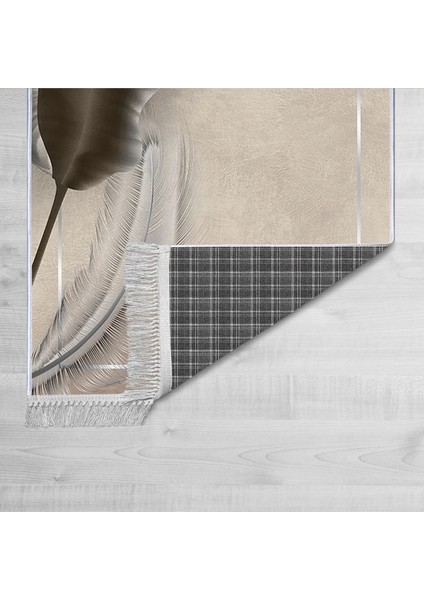 Dekoratif Özel Tasarım Pamuklu Dokuma Taban Yumuşak Dokulu Halı Krem 80 x 120 cm fiyatları