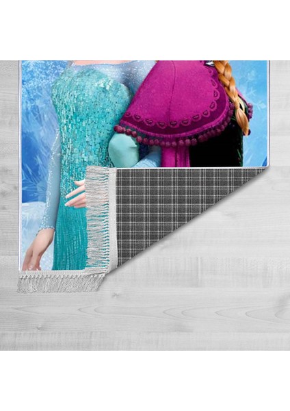 Dekoratif Özel Tasarım Pamuklu Dokuma Taban Yumuşak Dokulu Antibakteriyel Çocuk Halısı Mavi - Beyaz 80 x 120 cm fiyatları