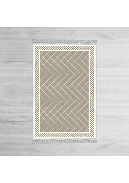 Dekoratif Özel Tasarım Pamuklu Dokuma Taban Yumuşak Dokulu Halı Camel 80 x 120 cm modelleri