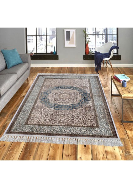 Dekoratif Özel Tasarım Şönil Dokuma Taban Yumuşak Dokulu Halı Renkli 140 x 220 cm