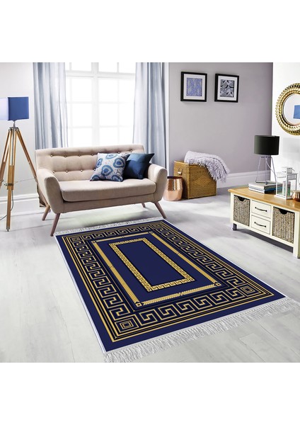 Dekoratif Özel Tasarım Şönil Dokuma Taban Yumuşak Dokulu Halı Renkli 120 x 180 cm