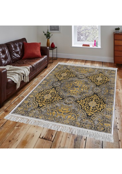Dekoratif Özel Tasarım Şönil Dokuma Taban Yumuşak Dokulu Halı Renkli 80 x 120 cm