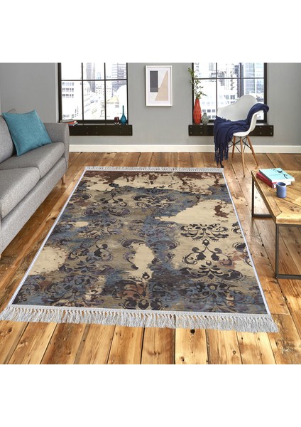 Dekoratif Özel Tasarım Şönil Dokuma Taban Yumuşak Dokulu Halı Renkli 140 x 220 cm