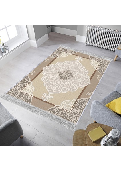 Dekoratif Özel Tasarım Şönil Dokuma Taban Yumuşak Dokulu Halı Renkli 140 x 220 cm