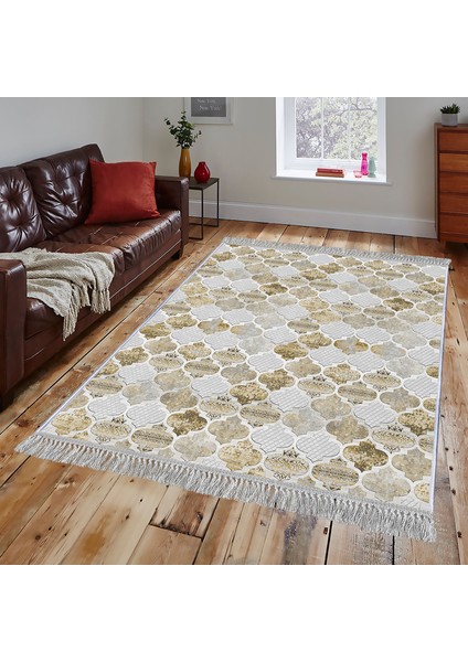 Dekoratif Özel Tasarım Şönil Dokuma Taban Yumuşak Dokulu Halı Renkli 120 x 180 cm