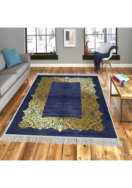 Dekoratif Özel Tasarım Şönil Dokuma Taban Yumuşak Dokulu Halı Renkli 140 x 220 cm