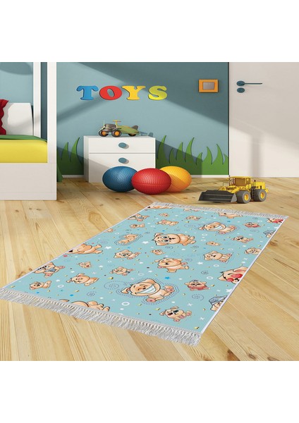 Dekoratif Özel Tasarım Şönil Dokuma Taban Yumuşak Dokulu Halı Renkli 120 x 180 cm