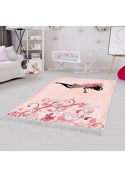 Dekoratif Özel Tasarım Şönil Dokuma Taban Yumuşak Dokulu Halı Renkli 80 x 120 cm