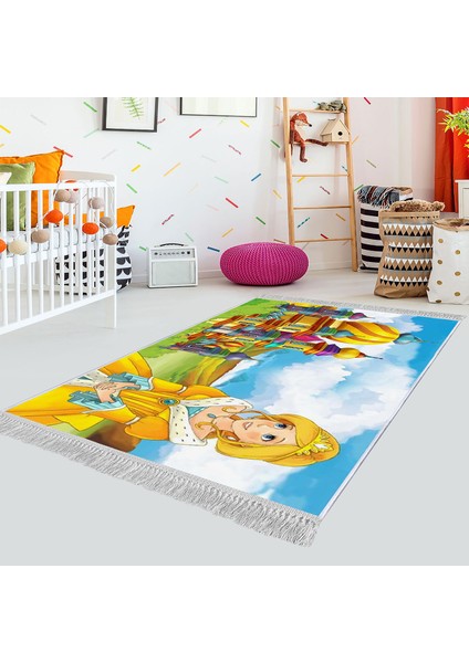 Dekoratif Özel Tasarım Şönil Dokuma Taban Yumuşak Dokulu Halı Renkli 140 x 220 cm