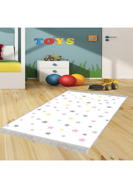 Dekoratif Özel Tasarım Şönil Dokuma Taban Yumuşak Dokulu Halı Renkli 140 x 220 cm