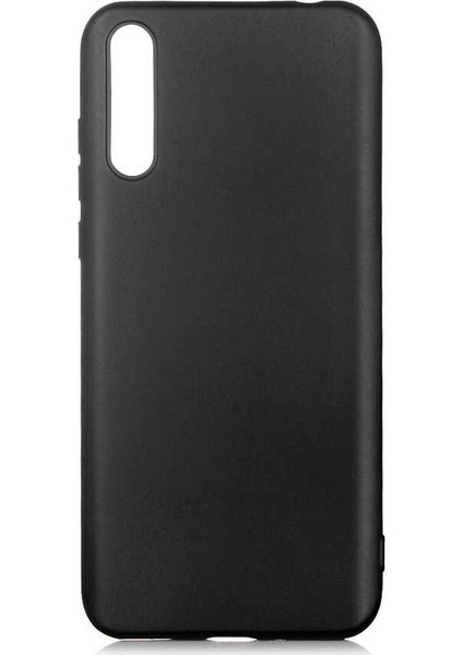 Huawei P Smart S (Y8P) Kılıf Mat Premium Silikon Kılıf Siyah + Tam Kaplayan 6D Nano Ekran Koruyucu