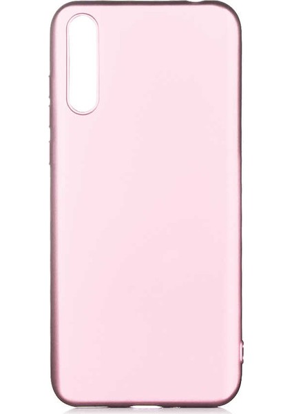Huawei P Smart S (Y8P) Kılıf Mat Premium Silikon Kılıf Rose + Nano Ekran Koruyucu