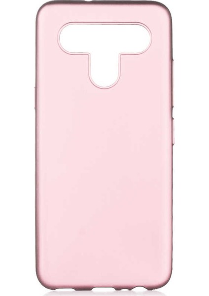 LG K41S Kılıf Mat Premium Silikon Kılıf Rose + Cam Ekran Koruyucu