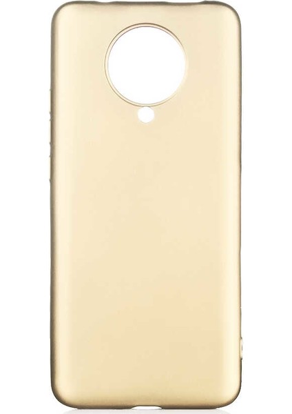 Pocophone F2 Pro Kılıf Mat Premium Silikon Kılıf Gold