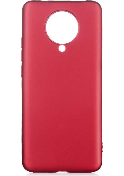 Pocophone F2 Pro Kılıf Mat Premium Silikon Kılıf Bordo