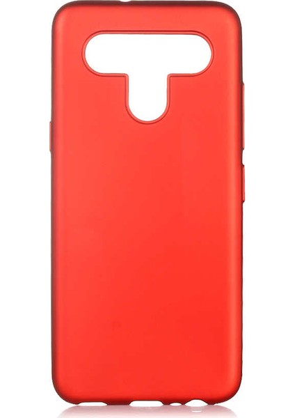 LG K41S Kılıf Mat Premium Silikon Kılıf Kırmızı